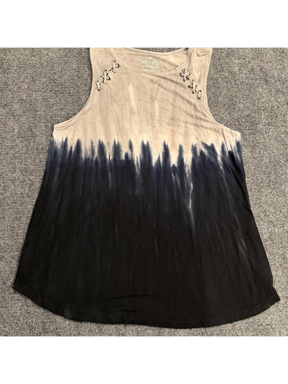 American eagle so soft tie die/dip die tank women’s large